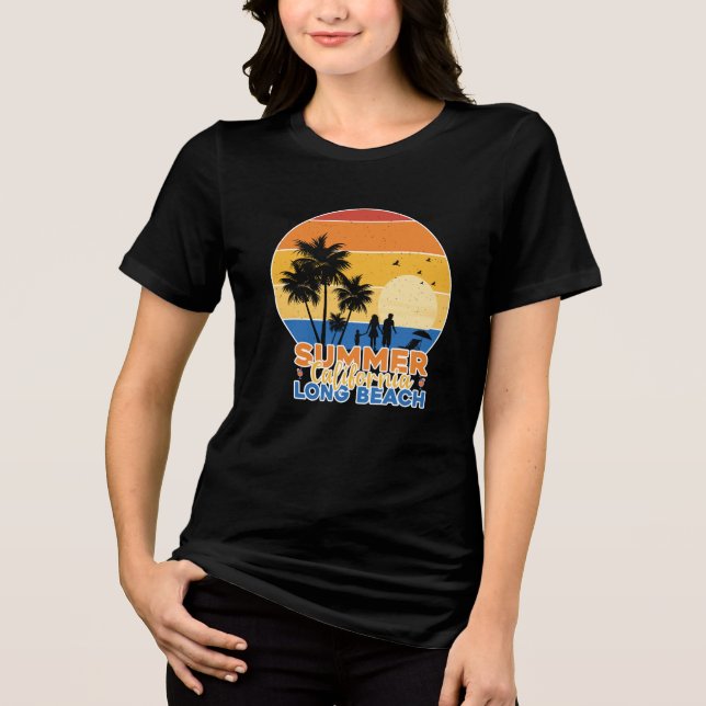 Summer California Long Beach-66594 Tri-Blend Shirt (Front)