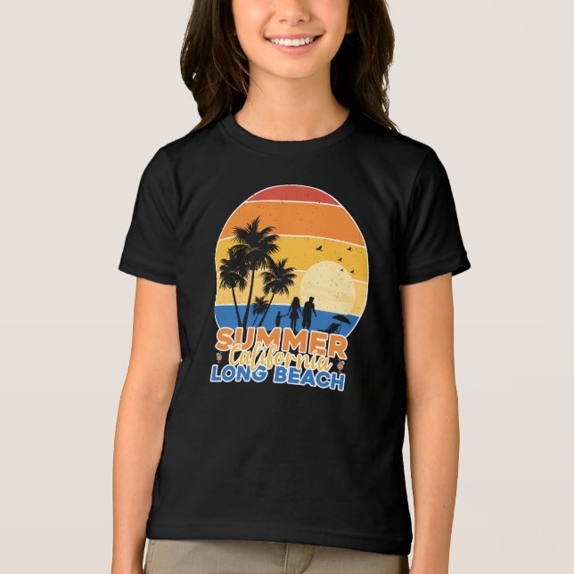 Summer California Long Beach-66594 Tri-Blend Shirt (Front)
