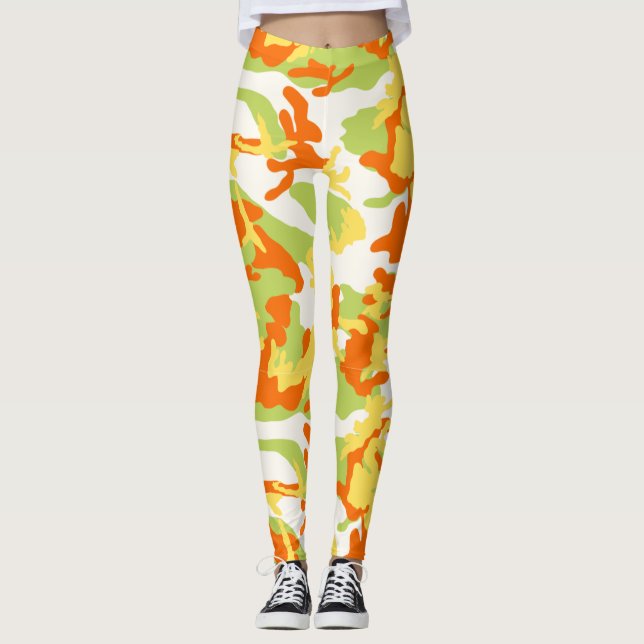 Summer Camo Pattern Leggings (Front)