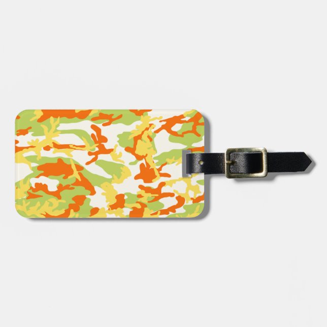 Summer Camo Pattern Luggage Tag (Front Horizontal)