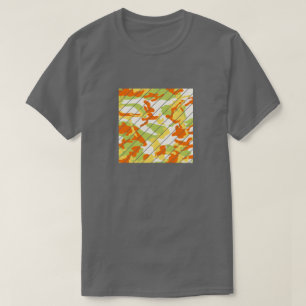 Summer Camo Pattern Square Sliced T-Shirt