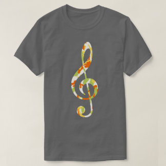 Summer Camo Pattern Treble Clef T-Shirt