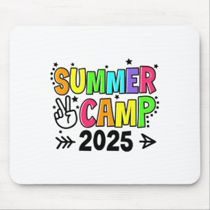 Summer Camp 2025 Camping Campfire Summer Vacation Mouse Mat