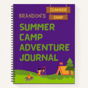 Summer Camp Adventure Journal Personalise w/ Name