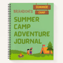 Summer Camp Adventure Journal Personalise w/ Name