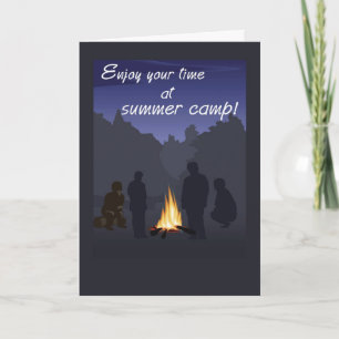 Summer Camp Campfire Thinking of You Card