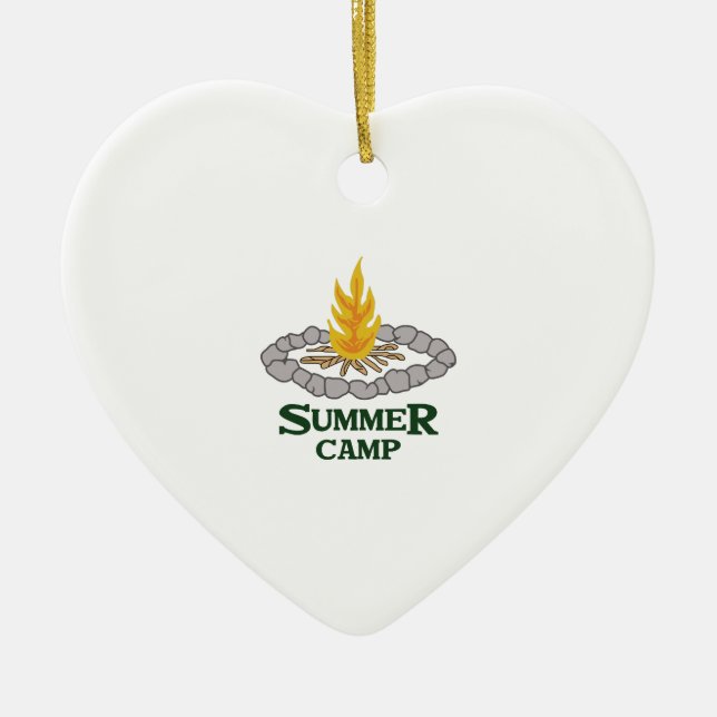 SUMMER CAMP CERAMIC TREE DECORATION (Front)