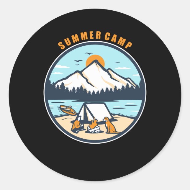 Summer Camp Classic Round Sticker (Front)