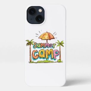 Summer Camp - Colorful Summer Camp Sign iPhone 13 Case