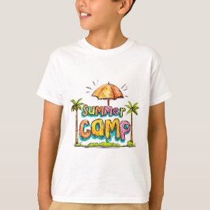 Summer Camp - Colorful Summer Camp Sign T-Shirt