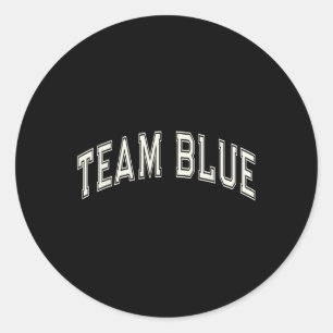 Summer Camp Colour Team Blue Competition Event War Classic Round Sticker