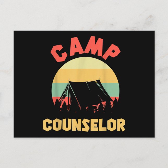 Summer Camp Counsellor Director Camper Postcard (Front)