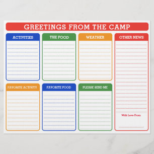 Summer Camp Fill In Letter Flyer