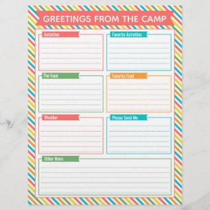 Summer Camp Fill In Letter Flyer