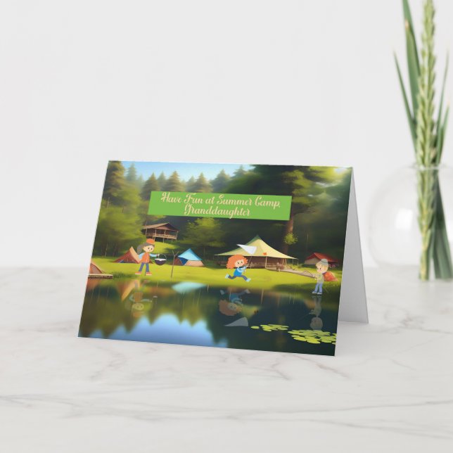 Summer Camp Granddaughter from Grandparents Card (Front)