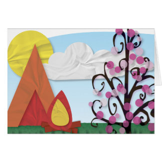 Summer Camp Illustrated Card