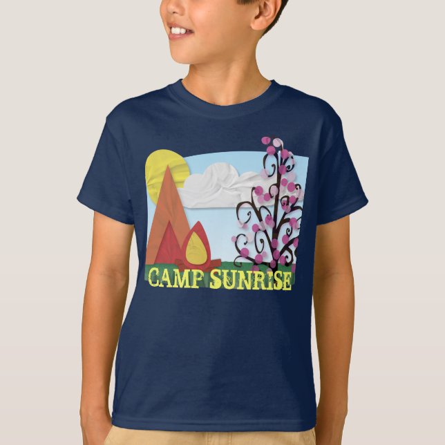Summer Camp Illustrated Shirt with Changeable Text (Front)
