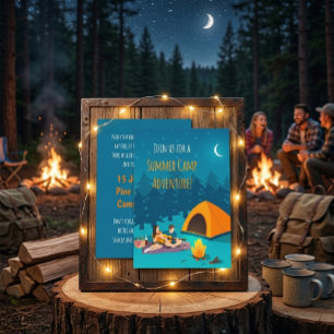 Summer Camp Invitation   Hand-Drawn Design