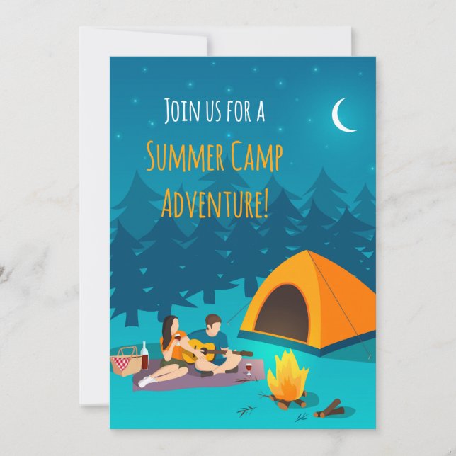Summer Camp Invitation | Hand-Drawn Design (Front)