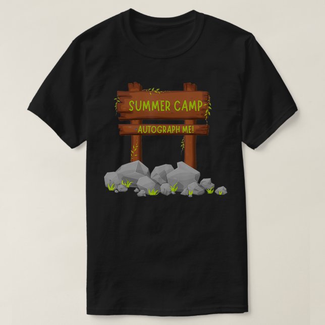 Summer Camp Keepsake Autograph Memento  T-Shirt (Design Front)