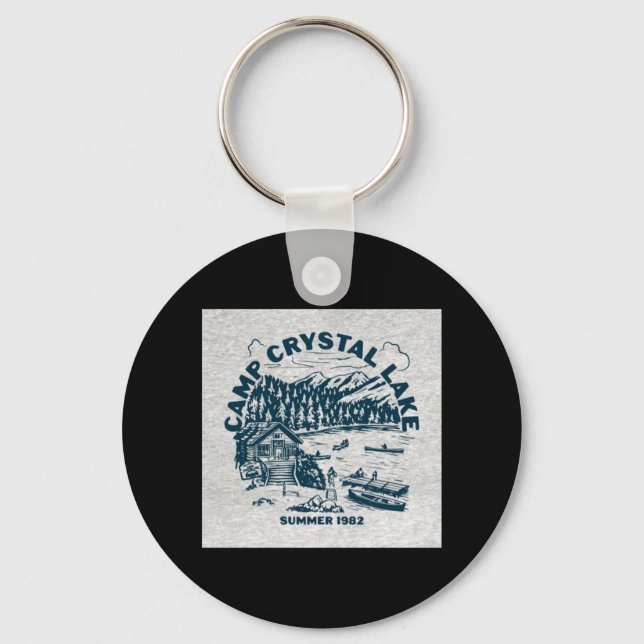 Summer Camp Lake Summer 82 On Light Key Ring (Front)