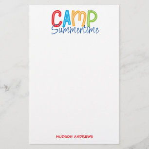 Summer Camp Personalised Stationery
