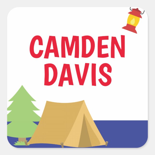 Summer Camp Personalised Stickers (Front)