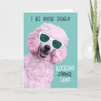 Summer Camp Pink Poodle Rocking it Card