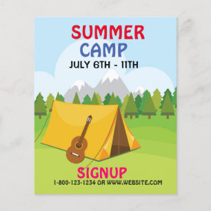 Summer Camp Promotional Marketing Signup Flyer