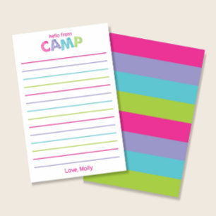 Summer Camp Rustic Wood Pink Girly Letter Set