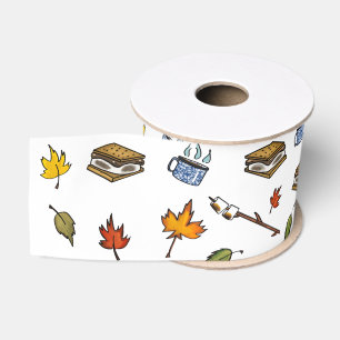 Summer Camp S’mores Campfire Summertime Grosgrain Ribbon