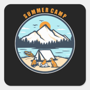 Summer Camp Square Sticker