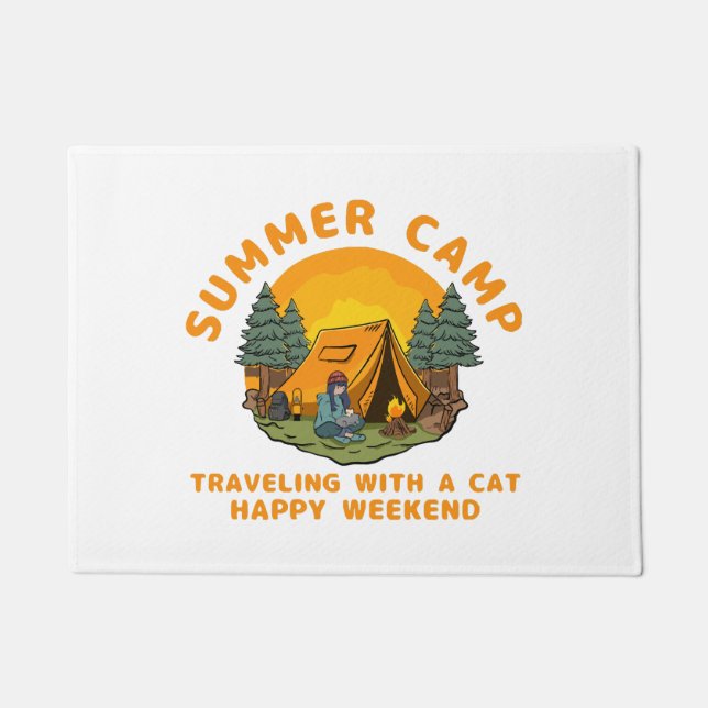 Summer camp  travelling with a cat  doormat (Front)
