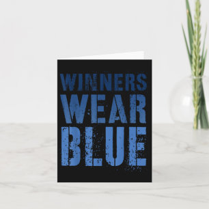 Summer Camp Winners Wear Blue Competition War Game Card