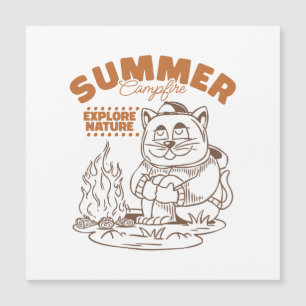 Summer Campfire Explore Nature – Vintage Cat