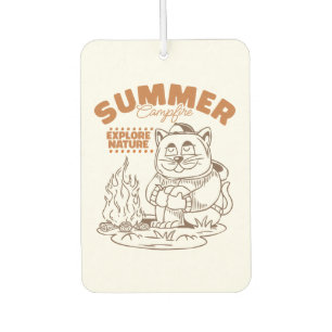 Summer Campfire Explore Nature – Vintage Cat Car Air Freshener