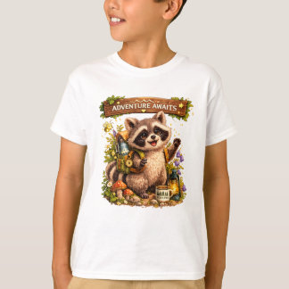 Summer Camping Racoon Adventure – Cute Woodland E T-Shirt