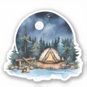 Summer Camping Vinyl Sticker