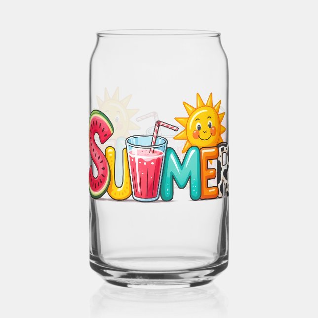 Summer  can glass (Back)