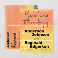 Summer Casual Invitation Two-Sided Yellow Peach