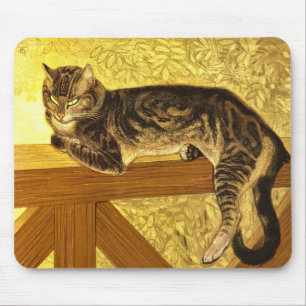 Summer- Cat on a Balustrade by Theophile Steinlen Mouse Mat
