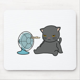 summer cats design infront of fan   dogs design  mouse mat