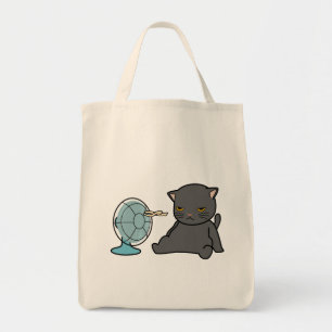 summer cats design infront of fan   dogs design  tote bag