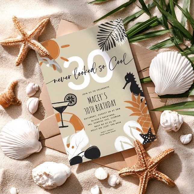 Summer Celebration 30th Birthday Party Invitation (Creator Uploaded)