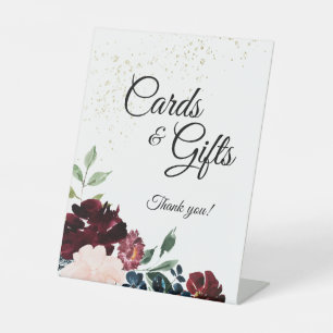 Summer Celebration Wedding Cards and Gifts Pedestal Sign