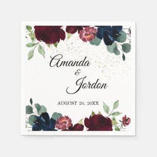 Summer Celebration Wedding Cocktail Napkin