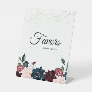 Summer Celebration Wedding Favours Pedestal Sign