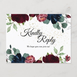 Summer Celebration Wedding Response Postcard