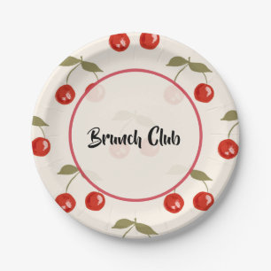 Summer Cherries Paper Plate
