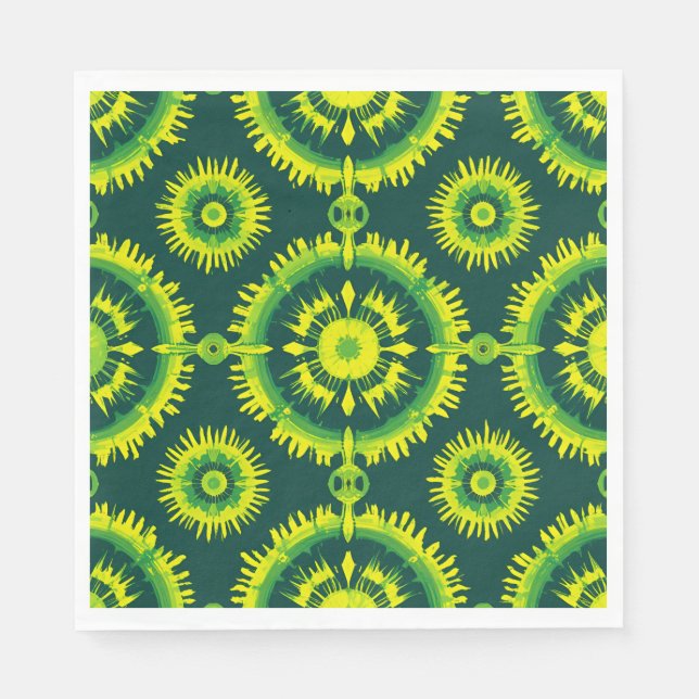 Summer Chic Luncheon Napkins Circles Design (Front)